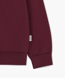 APPLIQUE LOGO OVERSIZED SWEATSHIRT (BRUSHED) IN BURGUNDY image 9