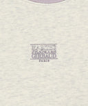 W BLOCK CLASSIC LOGO RAGLAN CROP SWEATSHIRT IN LIGHT PURPLE image 9