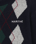 ARGYLE JQD KNIT PULLOVER IN NAVY image 9