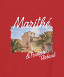 W AEROCOOL RESORT GRAPHIC TEE IN RED image 9
