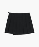 W LAYERED PLEATS SKIRT PANTS IN BLACK image 9