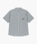 M CHECK HALF SLEEVE SHIRT IN IVORY image 6