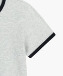 W CLASSIC LOGO RINGER TEE IN LIGHT HEATHER GREY image 10