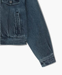 W DENIM TUCK DETAIL JACKET IN LIGHT BLUE image 10