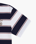 KIDS MULTI STRIPE COLLAR TEE IN NAVY image 10