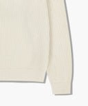 HALF NECK ZIPUP KNIT IN CREAM image 14
