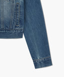 W DENIM TRUCKER JACKET IN BLUE image 10
