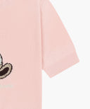 W DOODLE BEAR HALF KNIT PULLOVER IN LIGHT PINK image 10