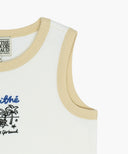 KIDS WAFFLE RINGER SLEEVELESS IN IVORY image 10