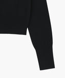 W SMALL CLASSIC LOGO CROP KNIT PULLOVER IN BLACK image 9
