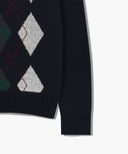 ARGYLE JQD KNIT PULLOVER IN NAVY image 10
