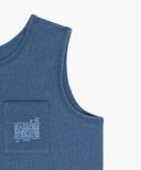 KIDS DOODLE CLASSIC LOGO POCKET SLEEVELESS IN BLUE image 10