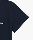 W SMALL LETTERING SLIM CROP TEE IN NAVY image 10