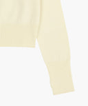 W SMALL CLASSIC LOGO CROP KNIT PULLOVER IN IVORY image 11