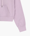 W SMALL CLASSIC LOGO CROP HOODIE IN LAVENDER