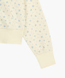 W CLASSIC LOGO CROP HOODIE ZIPUP IN IVORY image 14