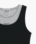 W LAYERED SLEEVELESS IN BLACK image 12