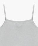 W SMALL CLASSIC LOGO SLEEVELESS LAYERED TEE IN LIGHT GRAY