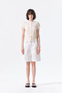 CARPENTER BERMUDA DENIM PANTS IN WHITE image 6