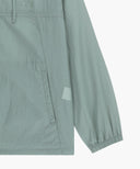 HOODED PACKABLE NYLON JACKET IN MINT GREY image 14