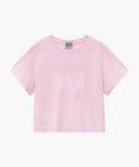 W CLASSIC LOGO CROP TEE IN LIGHT PINK