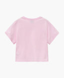 W CLASSIC LOGO CROP TEE IN LIGHT PINK