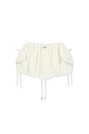 STRAP DETAIL BALLON SKIRT IN IVORY image 2