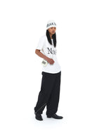 LOGO JACQUARD SHORT BEANIE IN WHITE image 7