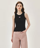 W RIBBON CLASSIC LOGO SLEEVELESS IN BLACK image 11