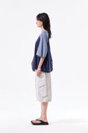 RAW EDGE RAGLAN TOP IN NAVY image 8