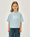 KIDS W BALLET CLASSIC LOGO SEMI CROP TEE IN SKY BLUE image 12