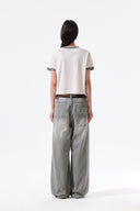 MATIN LOGO RINGER CROP TOP IN CREAM image 8