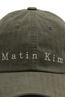 MATIN HERRINGBONE TYPO BALL CAP IN KHAKI
