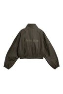 MATIN ROUGH COATING CROP BOMBER IN KHAKI