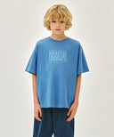 KIDS CLASSIC LOGO DYEING OVERSIZED TEE IN BLUE image 12