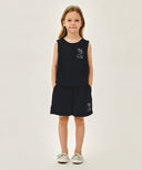 KIDS TERRY SLEEVELESS+PANTS SET-UP IN NAVY image 18