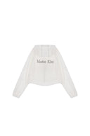 MATIN CROP HOODY COATING JUMPER IN IVORY image 1