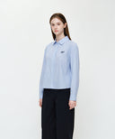 W MICRO CLASSIC LOGO COTTON SHIRT IN STRIPE