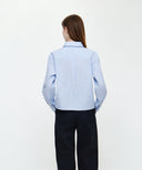 W MICRO CLASSIC LOGO COTTON SHIRT IN STRIPE