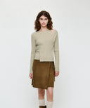 W WRAP KNIT IN LIGHT BEIGE