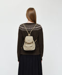 CLASSIC LOGO MINI BACKPACK IN BEIGE