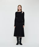 W WRAP KNIT IN BLACK