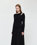 W WRAP KNIT IN BLACK