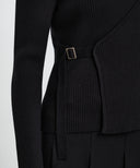 W WRAP KNIT IN BLACK