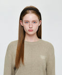 CIRCLE LOGO SUEDE HAIRBAND IN BROWN