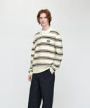 SMALL CLASSIC LOGO MULTI STRIPE POLO KNIT IN IVORY