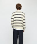 SMALL CLASSIC LOGO MULTI STRIPE POLO KNIT IN IVORY