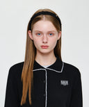 TWEED HAIRBAND IN BLACK