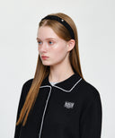 TWEED HAIRBAND IN BLACK