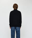 PREMIUM SMALL CLASSIC LOGO WOOL TURTLE NECK KNIT IN BLACK